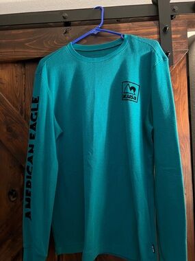American Eagle Teal Sleeve Logo Thermal